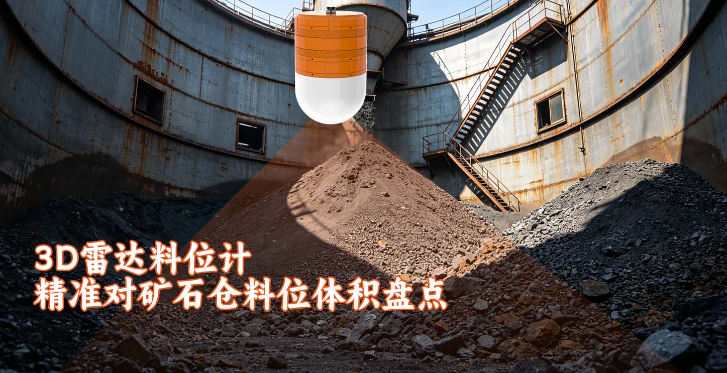 3D雷达料位计精准对矿石仓料位体积盘点