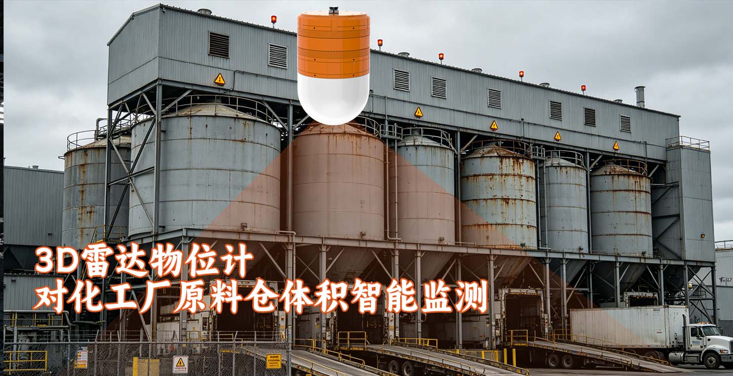 3D雷达物位计对化工厂原料仓体积智能监测