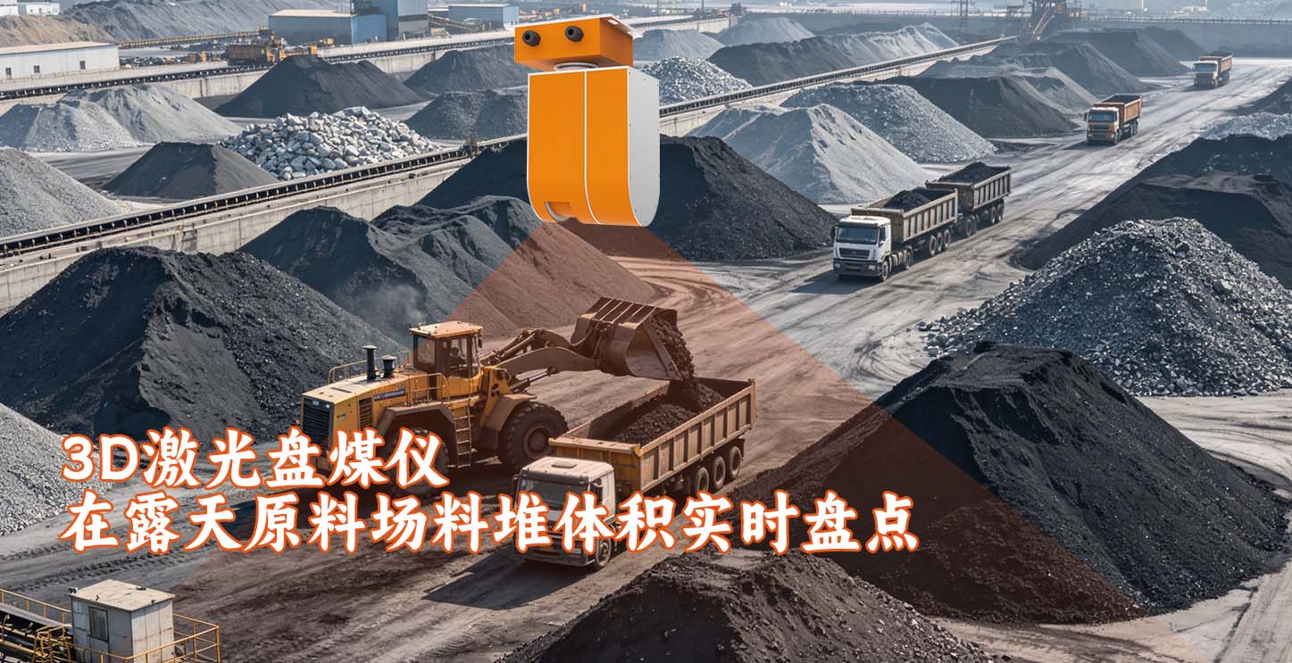 3D激光盘煤仪在露天原料场料堆体积实时盘点