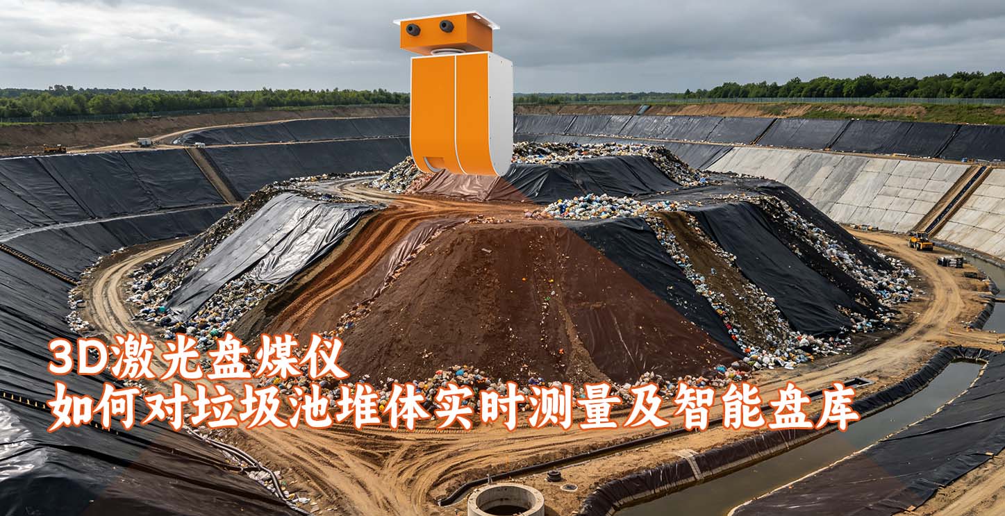 3D激光盘煤仪如何对垃圾池堆体实时测量及智能盘库