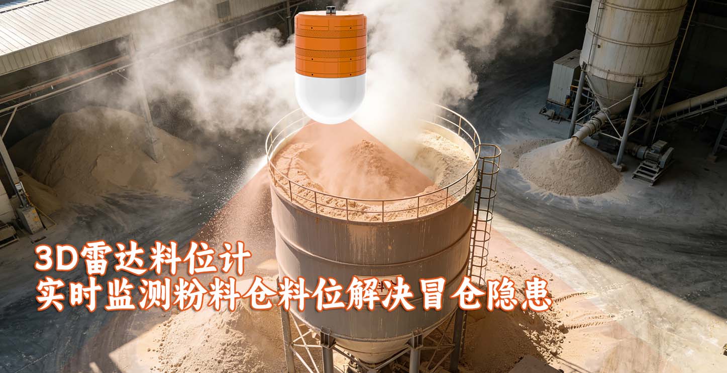3D雷达料位计实时监测粉料仓料位解决冒仓隐患