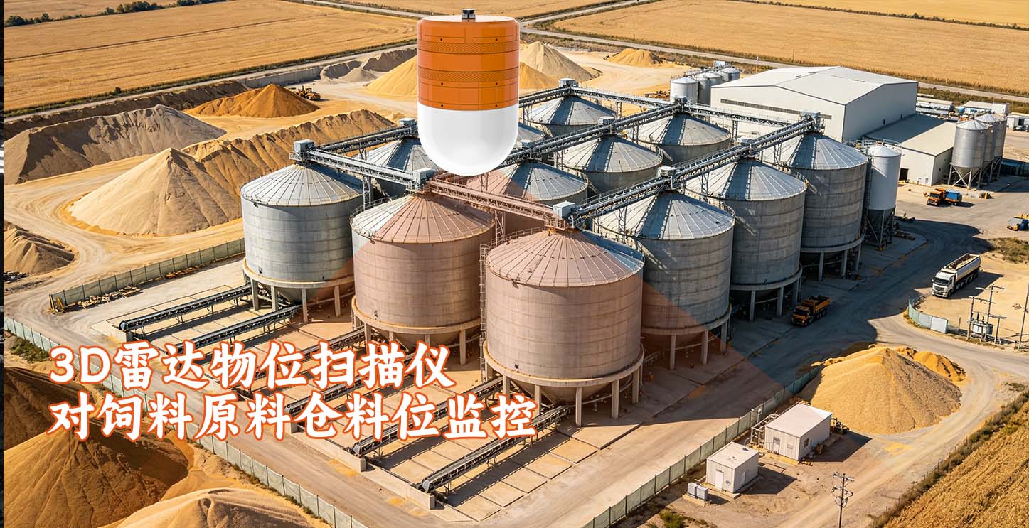3D雷达物位扫描仪对饲料原料仓料位监控